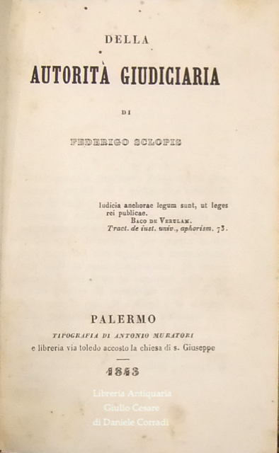 Della autorità giudiciaria