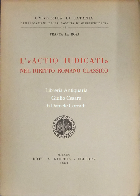 L'actio iudicati nel diritto romano classico