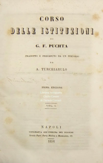 Corso delle Istituzioni. 