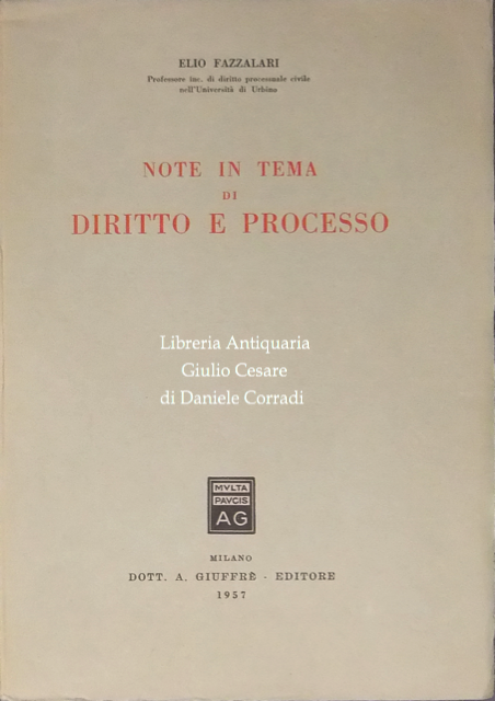Note in tema di diritto e processo