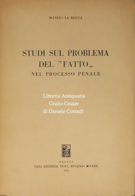 Studi sul problema del fatto nel processo penale