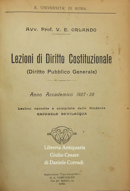 Lezioni di diritto costituzionale.