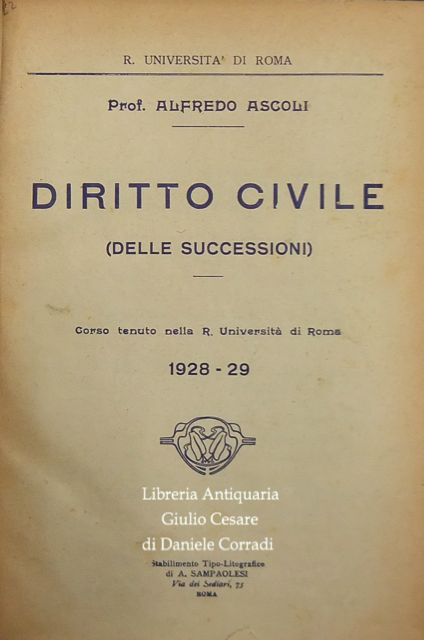 Diritto civile (delle successioni).