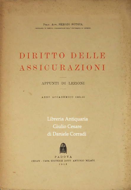 Diritto delle assicurazioni.