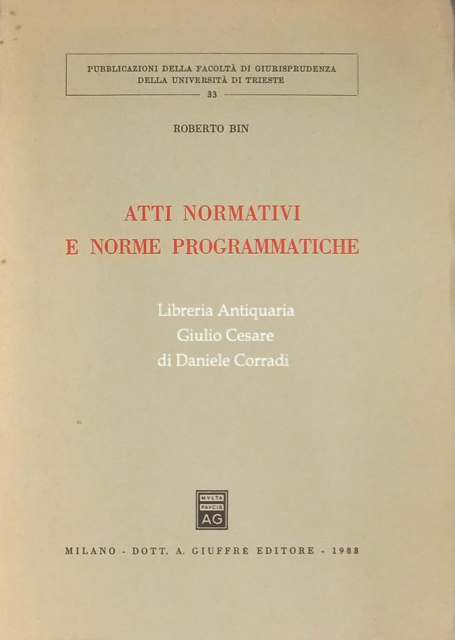 Atti normativi e norme programmatiche