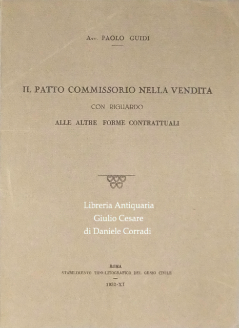 Il patto commissorio nella vendita