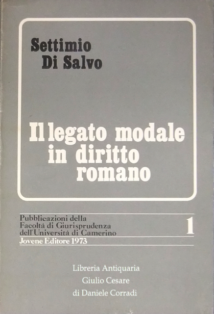 Il legato modale in diritto romano