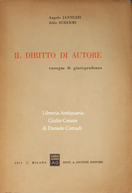 Il diritto di autore. Rassegna di giurisprudenza