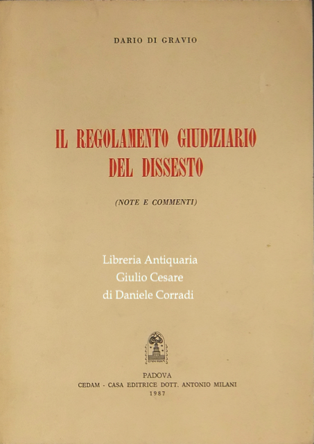 Il regolamento giudiziario del dissesto