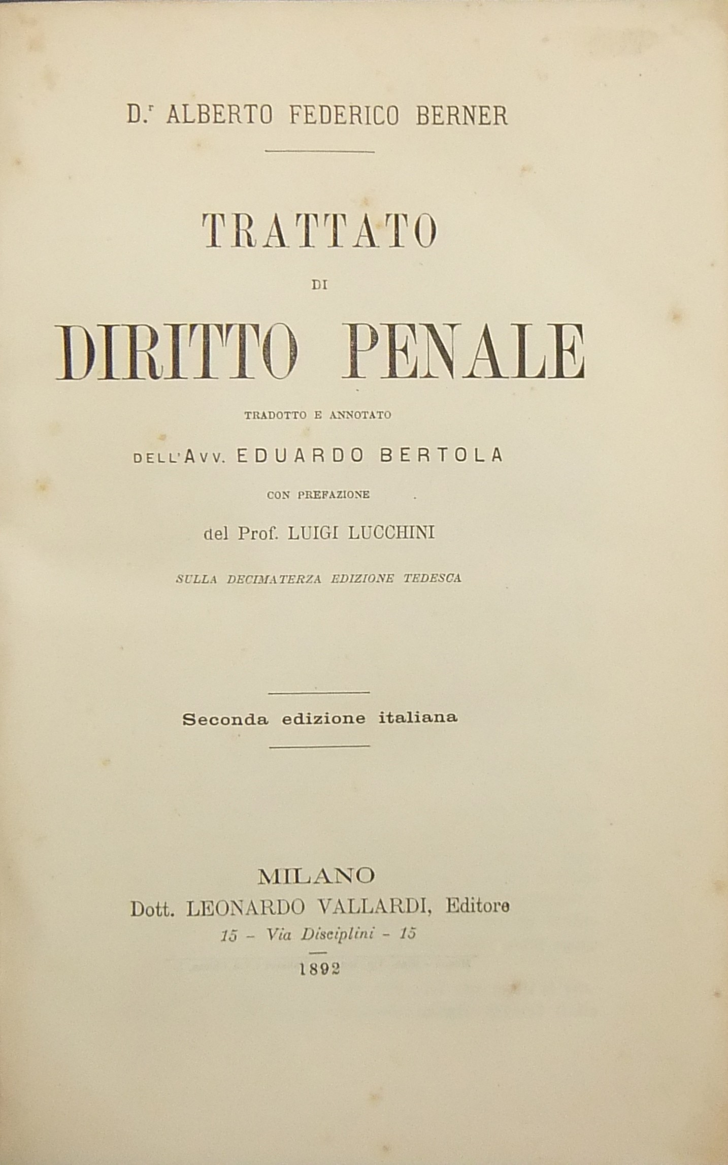 Trattato di diritto penale. 