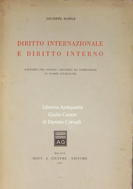 Diritto internazionale e diritto interno.