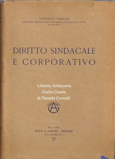 Diritto sindacale e corporativo