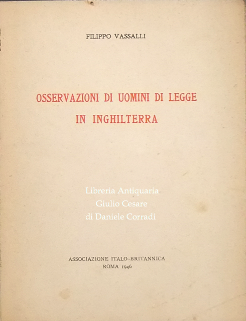 Osservazioni di uomini di legge in Inghilterra