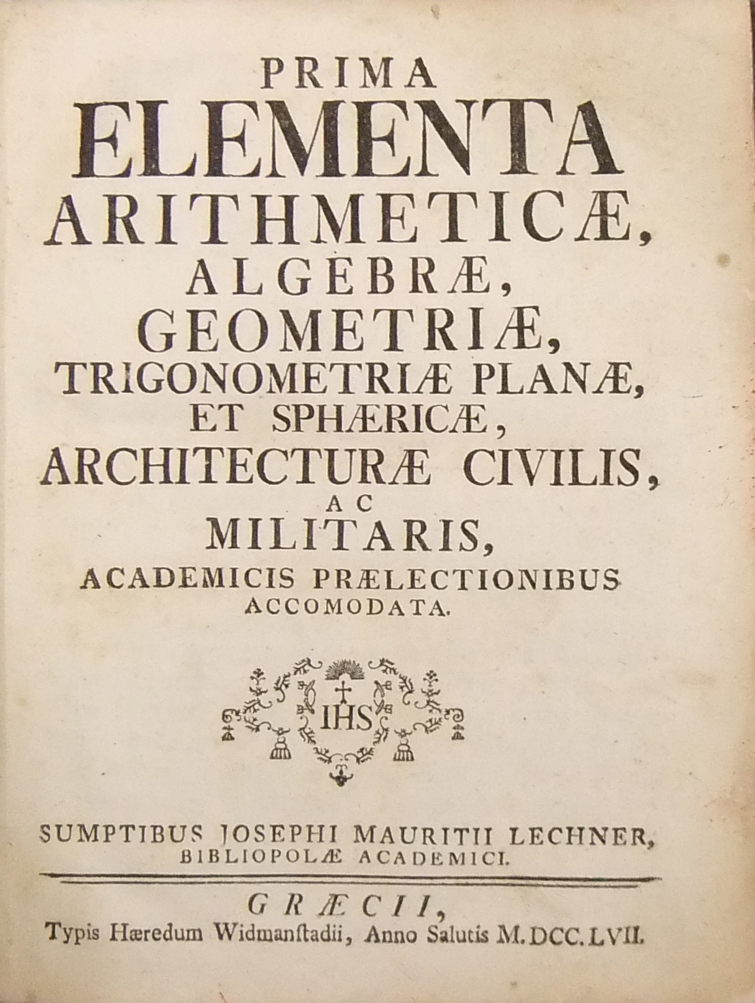 Prima elementa arithmeticae