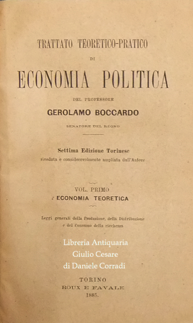 Trattato teorico-pratico di economia politica.