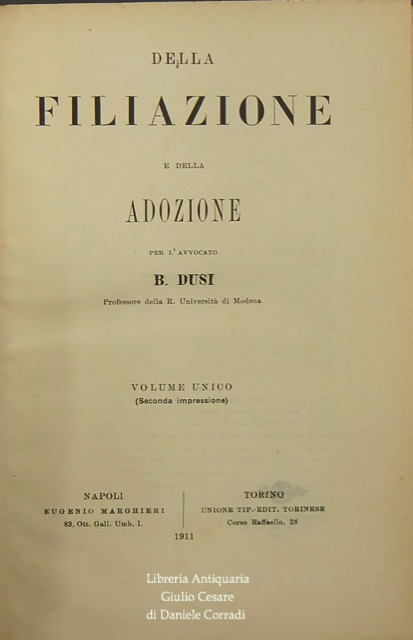 Della filiazione e della adozione