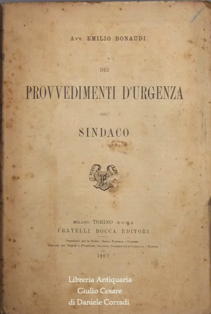 Dei provvedimenti d'urgenza del sindaco