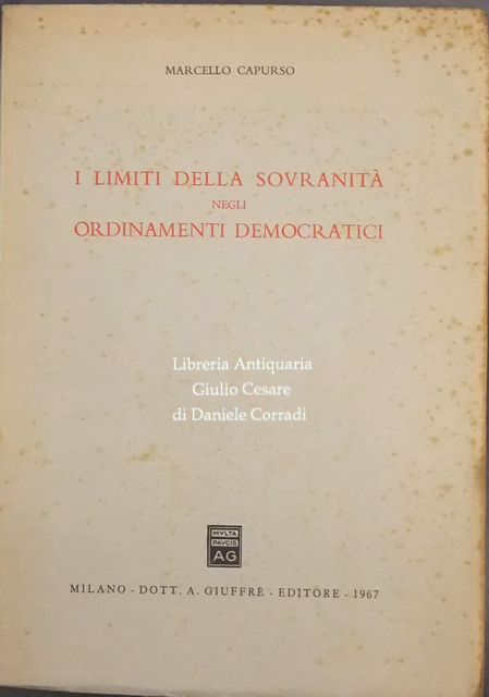 I limiti della sovranità negli ordinamenti democratici