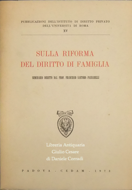 Sulla riforma del diritto di famiglia.