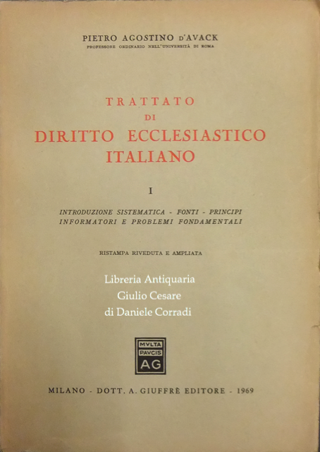 Trattato di diritto ecclesiastico italiano. 