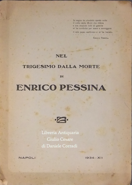 Nel trigesimo dalla morte di Enrico Pessina