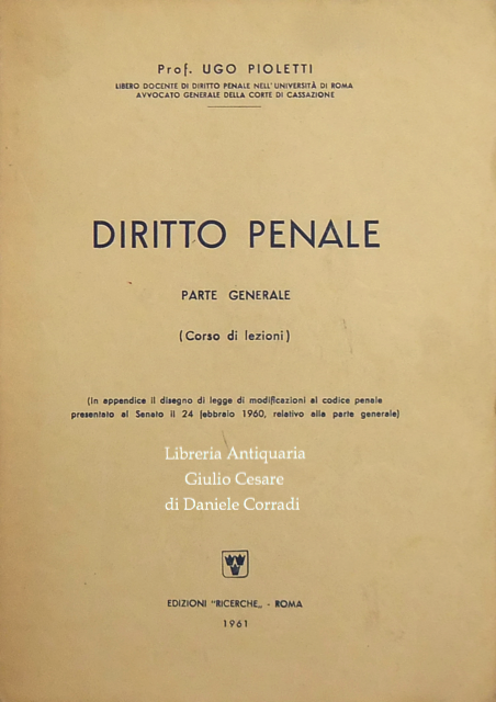 Diritto penale. Parte generale (corso di lezioni).
