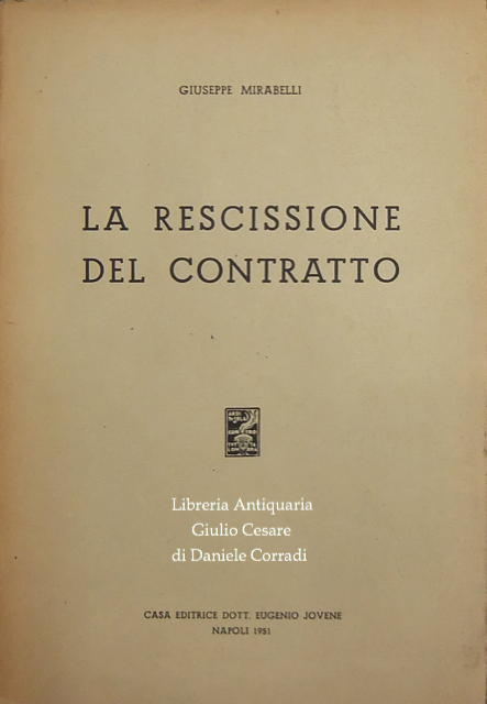 La rescissione del contratto