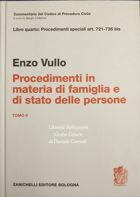 Dei procedimenti in materia di famiglia e di stato delle persone. Art. 721-736 bis