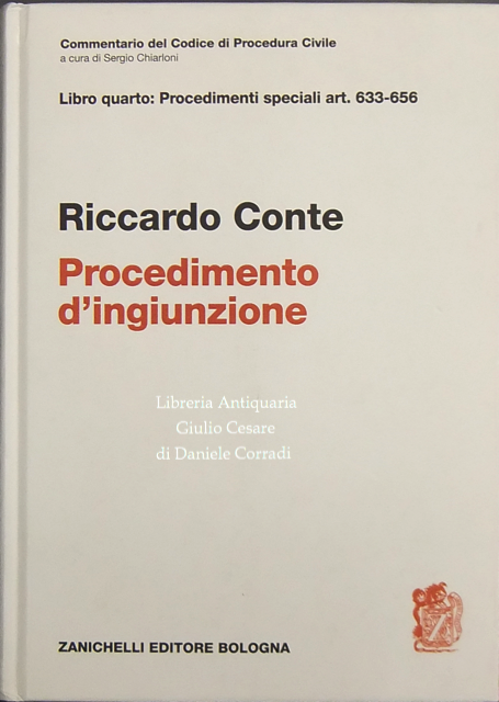 Del procedimento d'ingiunzione. Art. 633-656