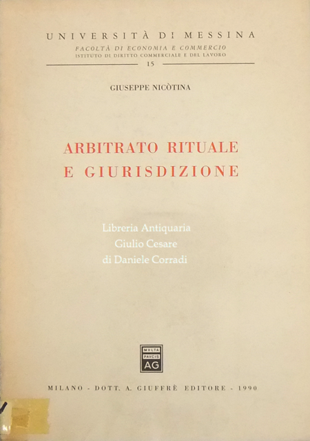 Arbitrato rituale e giurisdizione