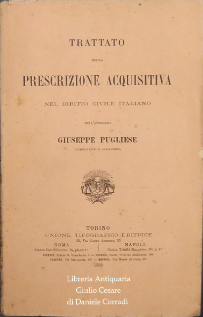 Trattato della prescrizione acquisitiva nel diritto civile italiano