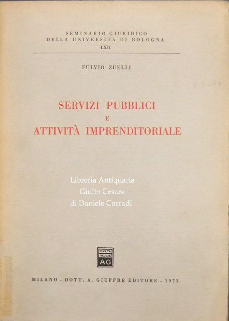 Servizi pubblici e attività imprenditoriale