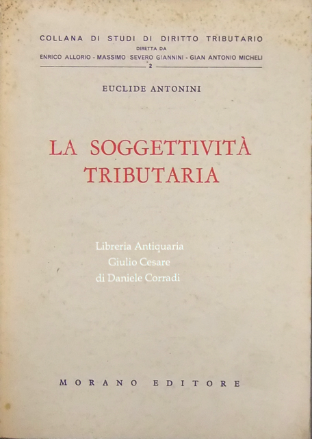 La soggettività tributaria
