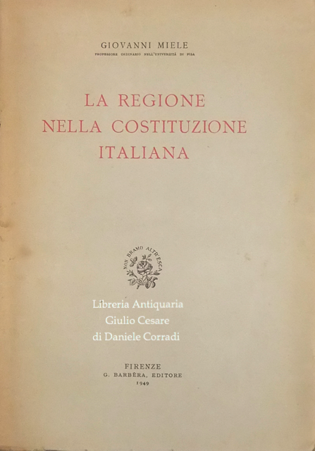 La regione nella Costituzione italiana