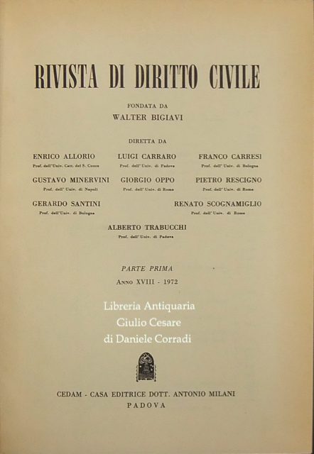 Rivista di diritto civile.