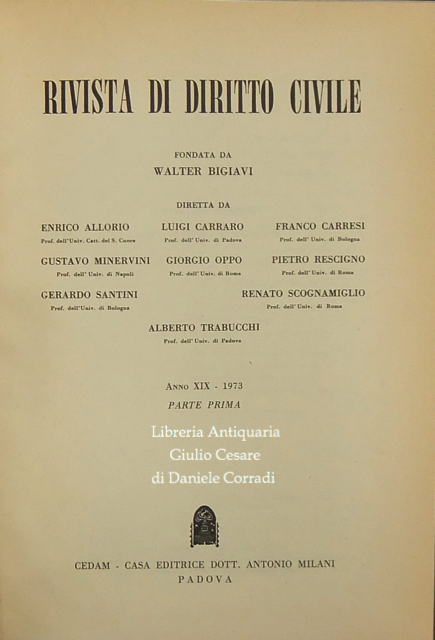 Rivista di diritto civile.