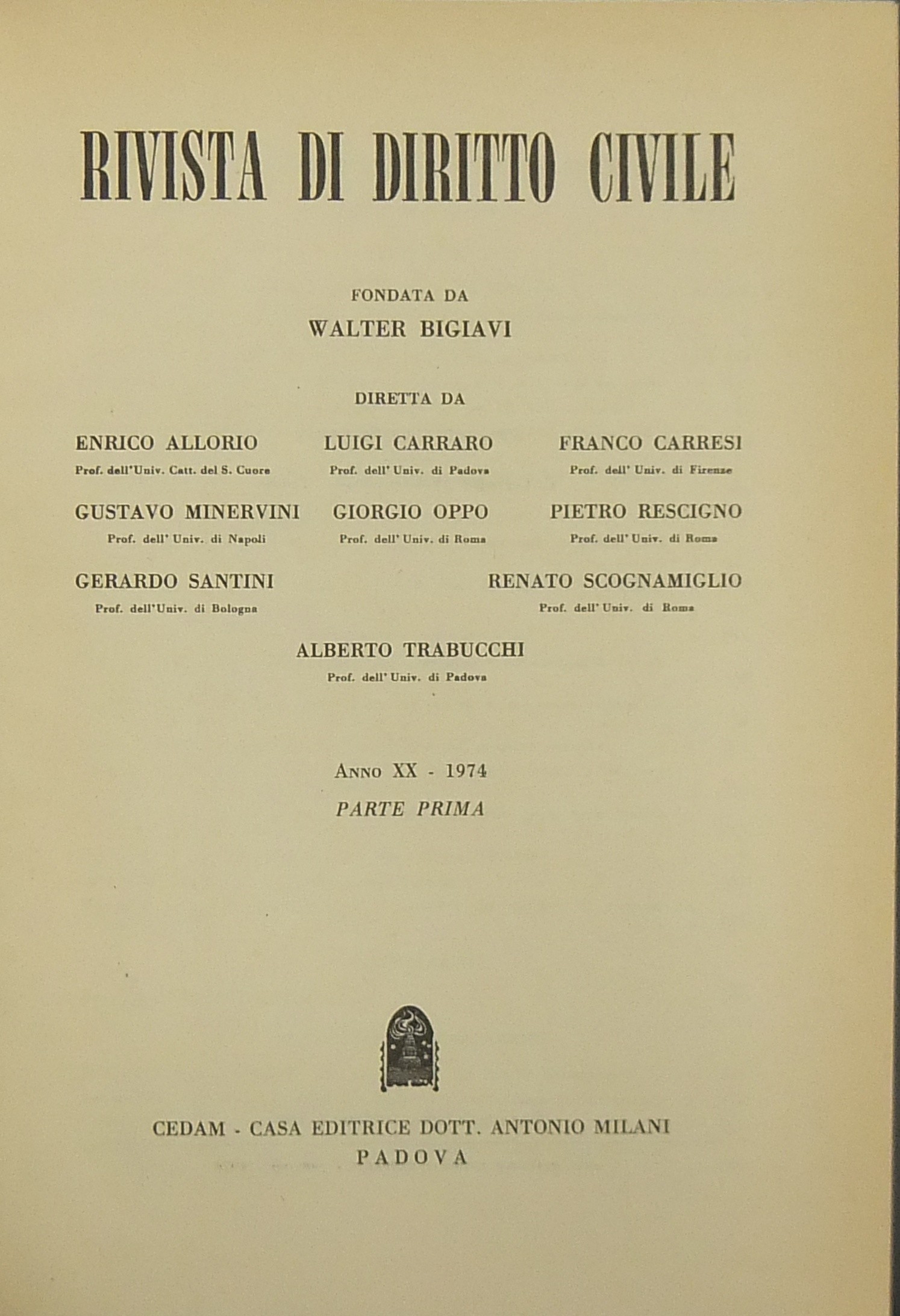 Rivista di diritto civile.