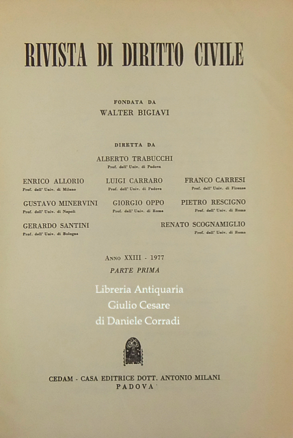 Rivista di diritto civile.