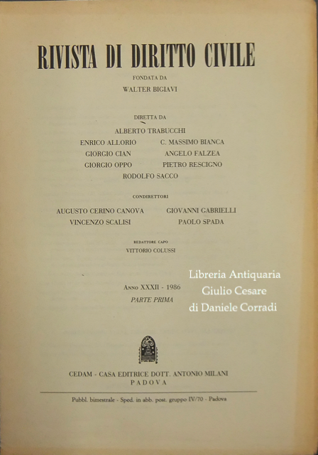 Rivista di diritto civile.