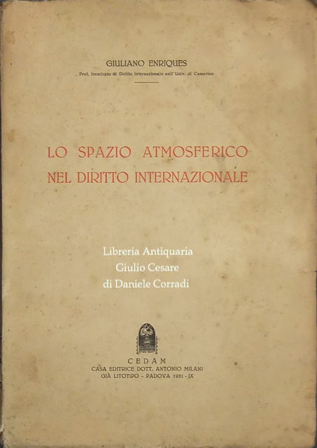 Lo spazio atmosferico nel diritto internazionale