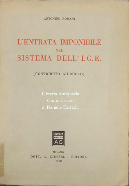 L'entrata imponibile nel sistema dell'I.G.E.