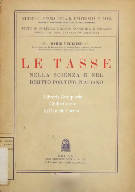 Le tasse nella scienza e nel diritto positivo italiano