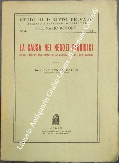 La causa nei negozi giuridici.