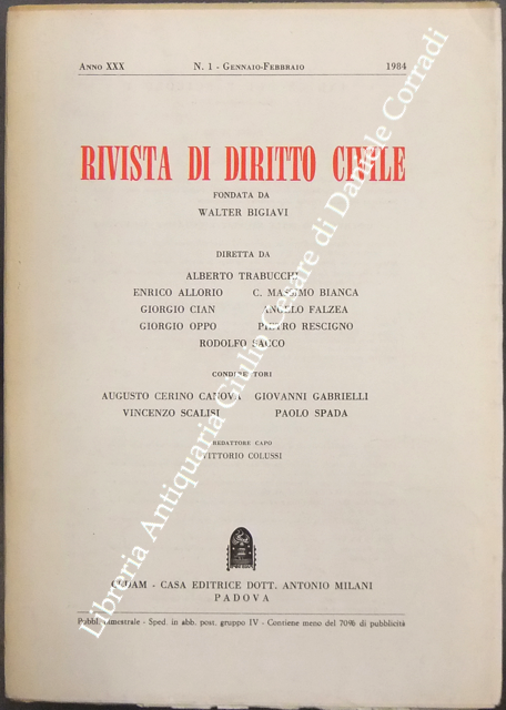 Rivista di diritto civile.