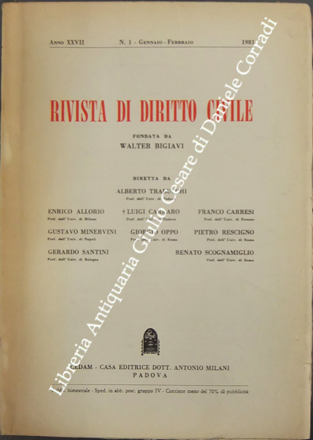 Rivista di diritto civile.