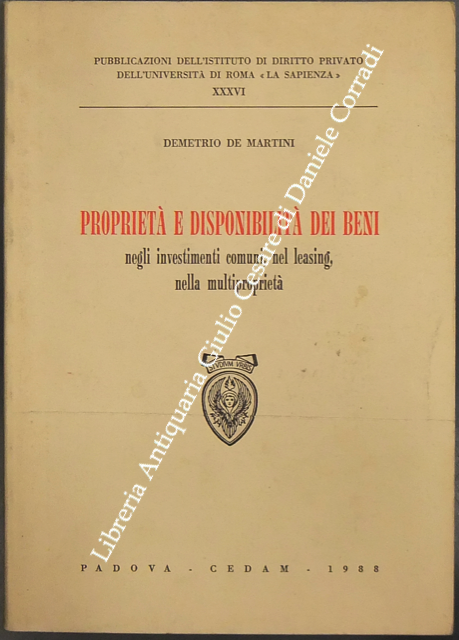 Proprietà e disponibilità dei beni