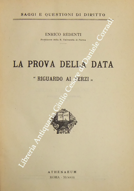 La prova della data "riguardo ai terzi"