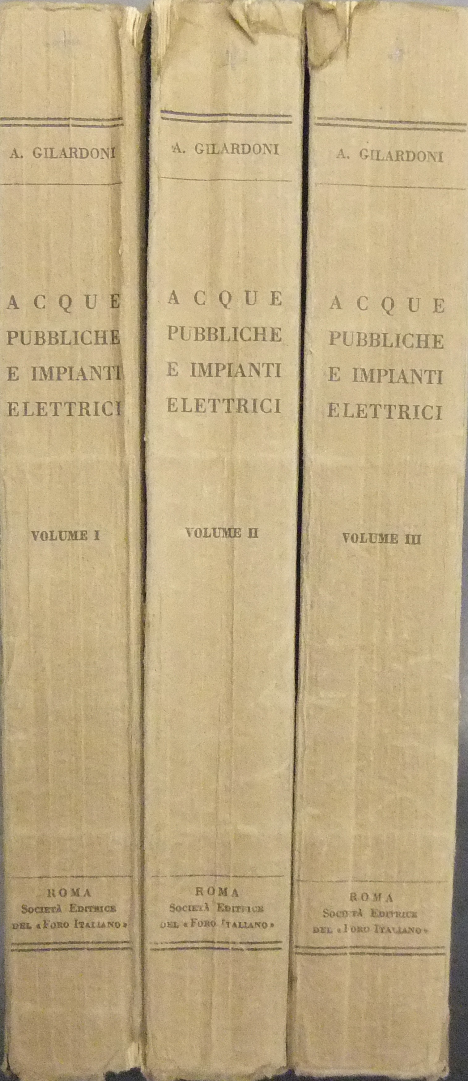 Acque pubbliche e impianti elettrici. 