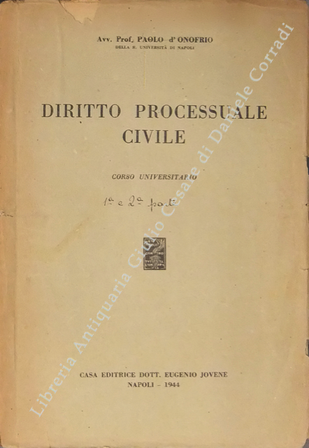 Diritto processuale civile. Corso universitario