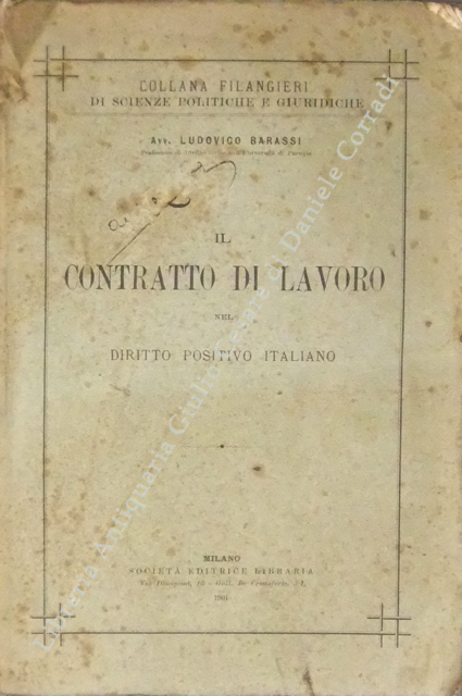 Il contratto di lavoro nel diritto positivo italiano